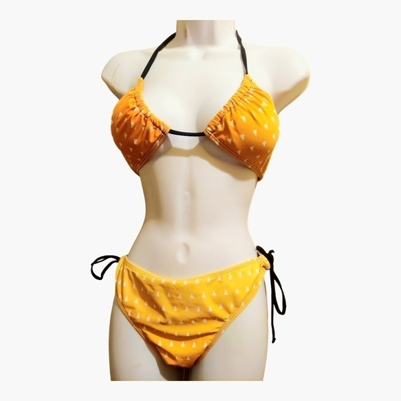 Hot Topic Other - Demon Slayer Zenitsu Bikini Kimetsu No Yaiba Swimsuit Anime Manga Size L Yellow